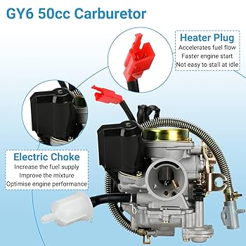 Amazon.com: EOPOAYI GY6 50cc Carburetor PD18J Carb Kit