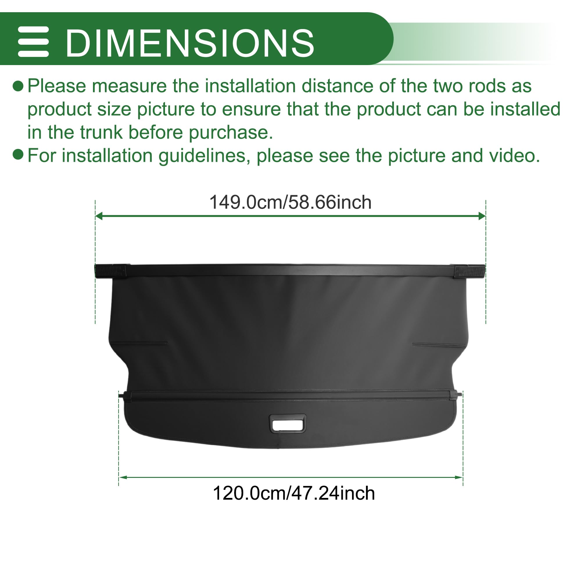Motoforti Cubierta Retráctil Para Maletero Para Chevrolet Orlando (J309) 2010-2018 Estante De Parcelas Para Maletero Trasero Pantalla De Seguridad Para Equipaje Cubierta De Sombra Negro