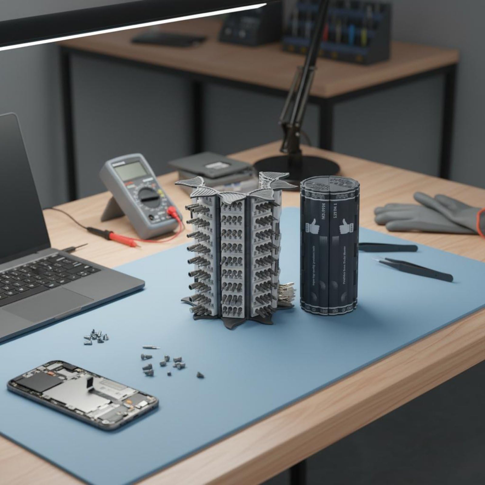 Cacciavite di Precisione Kit Strumenti per Riparazione Elettronica con Inserti Intercambiabili S2 E Prolunga Flessibile con Organizzatore a Rotolo