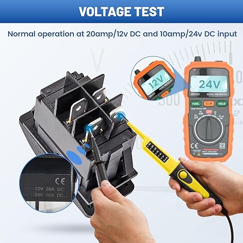 Miniatura 3 de Anina Juego de 6 interruptores basculantes de 4 pines SPST 20A12V 10A24V con calcomanía de brillo nocturno, luz LED azul, impermeable, interruptor