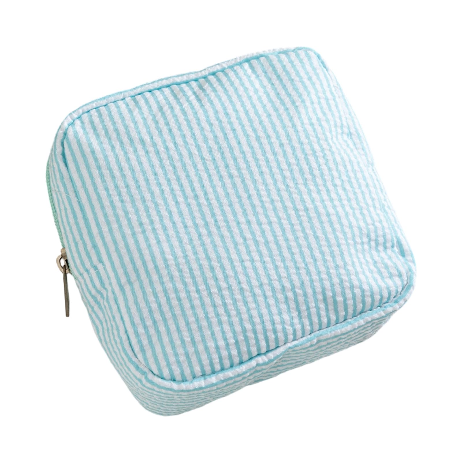 Tsophreniq Waterproof Bubble Fabric Toiletry Holder Perfect for Cosmetics and Feminine Care Items Makeup Container Bubble Textured Travel Cosmetic Bag for Makeup Accessories
