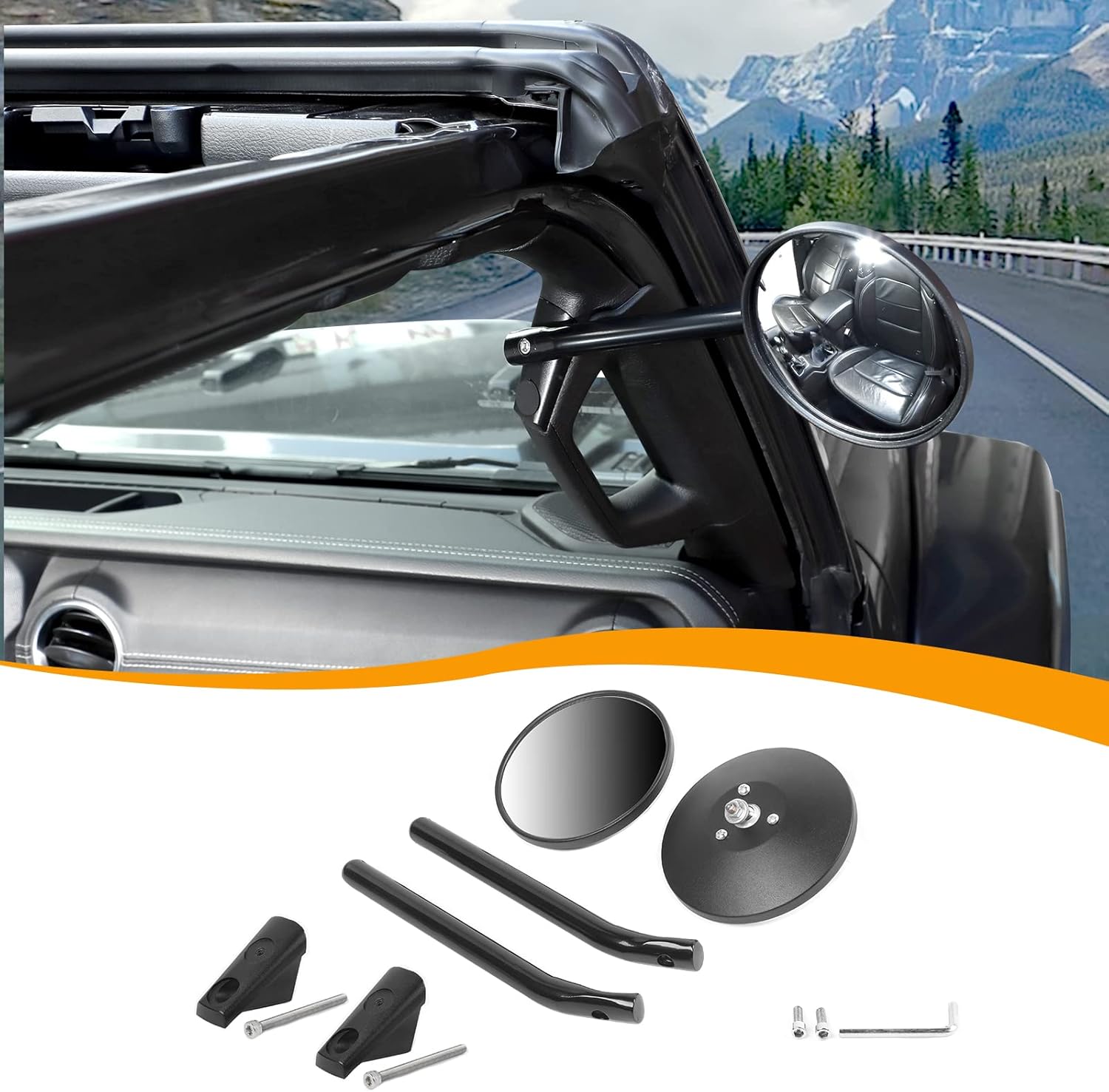 Hoolcar APillar Grab Handle Rear View Mirrors Door Off
