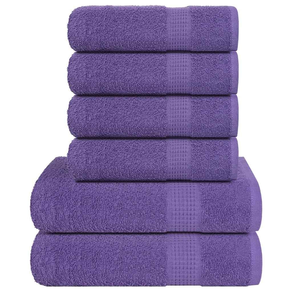 Set di 6 asciugamani Frog, 100% cotone, 360 g/m², 4 asciugamani da 50 x 100 cm, 2 teli doccia da 70 x 140 cm, assorbenti, morbidi, per bagno, sauna, benessere, cura del corpo