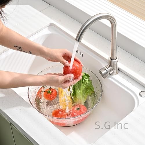 Miniatura 1 de SG - Recipiente de plástico de alta calidad, 2 galones, diseño bordado de 8 cuartos de galón, cuenco para servir (solo cuenco de almuerzo)