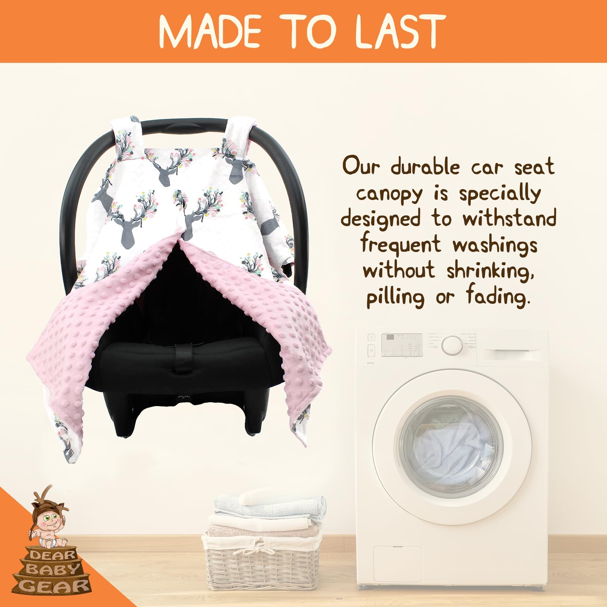 Dear Baby Gear Deluxe Koc dla niemowląt z drewna i kwiatów