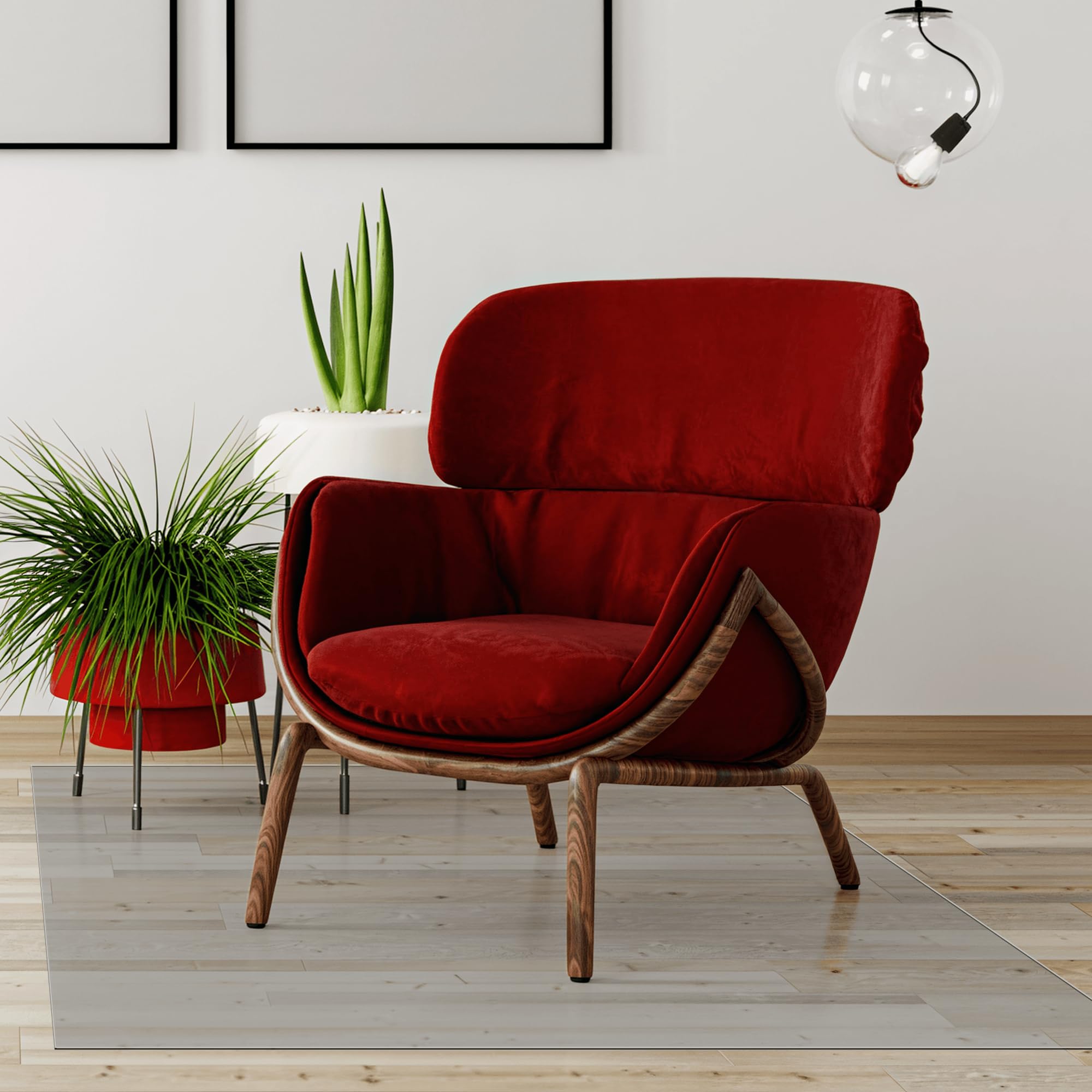 Tapis de bureau pour protéger le parquet des rayures de chaise 120x135cm
