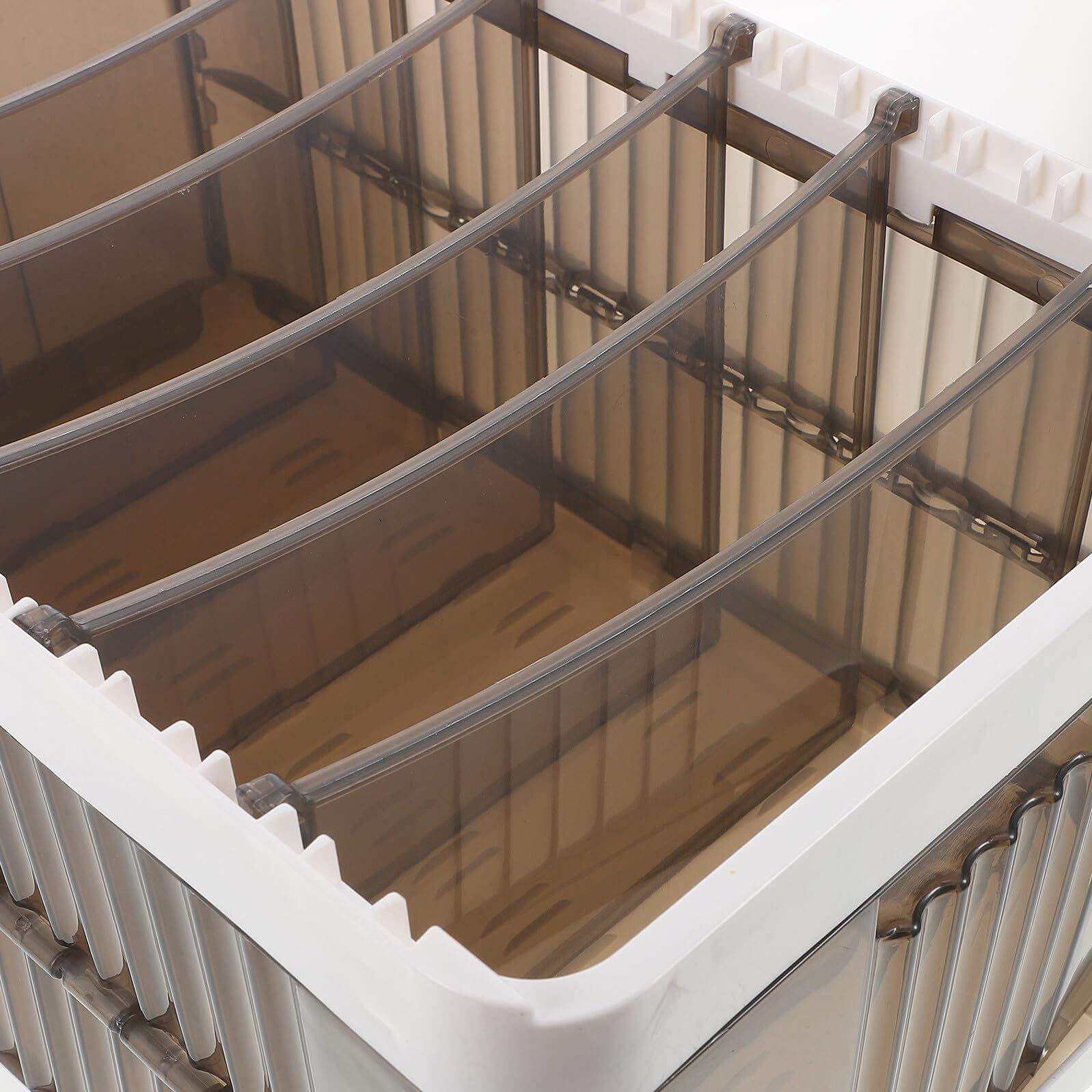 Mipcase Boîte De Rangement Pliable à Compartiments Avec Séparateurs Amovibles Pour Vêtements Chaussettes Et Sous-vêtements