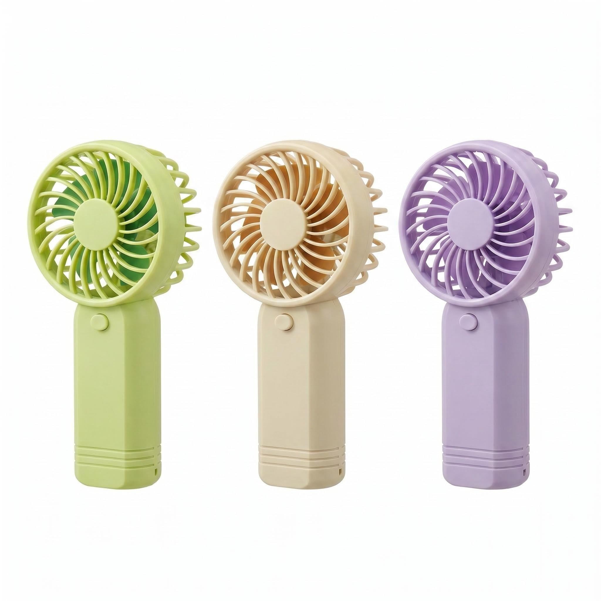 CutitiUU 3 PCS Mini Handheld Fan,Hand Held Travel Cooler,AAA Battery Operated,Pink, White,Purple,Portable Handheld Pocket Fan,for Neck Cooling Summer Bedroom Makeup Camping Travel Girl Women