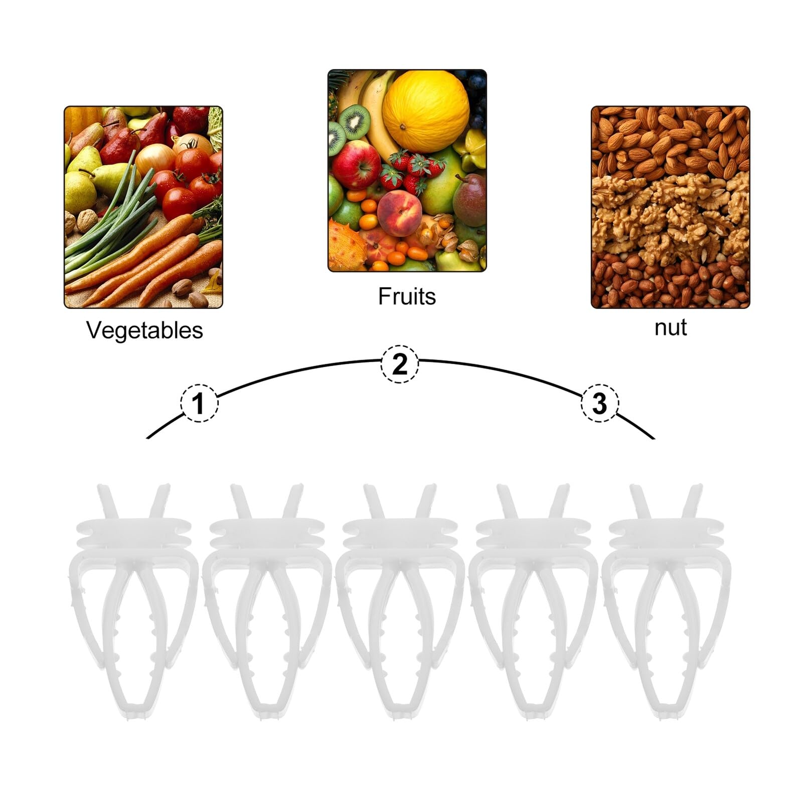 Pinzas para Sujetar Comida de Pájaros y Verduras, 10 Unidades, Plástico Duradero, Clips Prácticos para Jaulas de Aves, Accesorios para Alimentación de Loros y Periquitos en Jaula