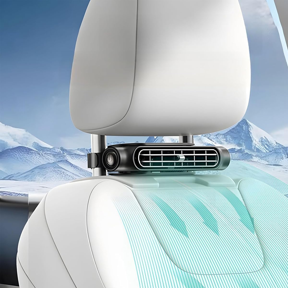 Baiwife 車載扇風機 車後部座席用扇風機 3000mAhバッテリー内蔵 U…