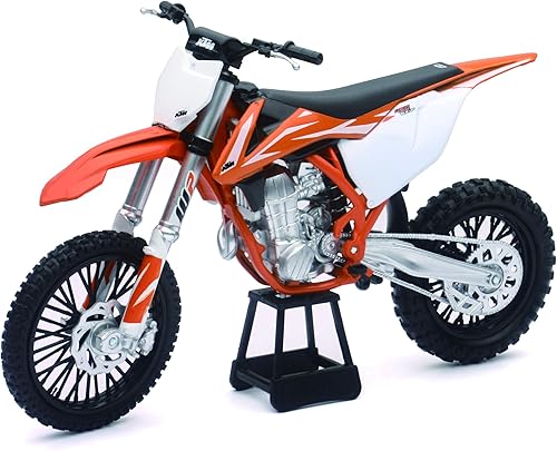 NewRay KTM 450 SXF Dirt Bike, realista y funcional, juguete para niños o motocicleta coleccionable escala 1/10 (57943)