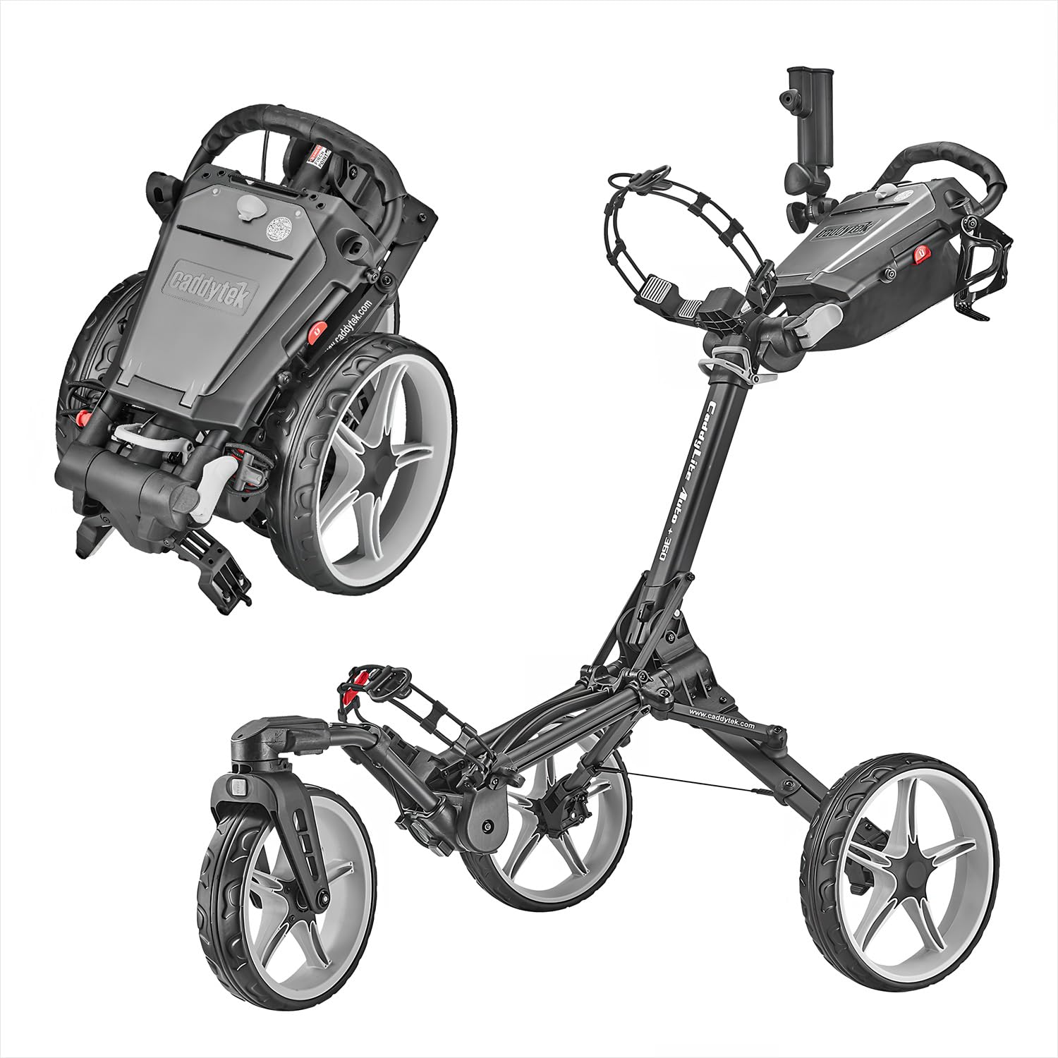 Caddytek 3 Wheel Golf Push Cart with Swivel Front Wheel : Amazon