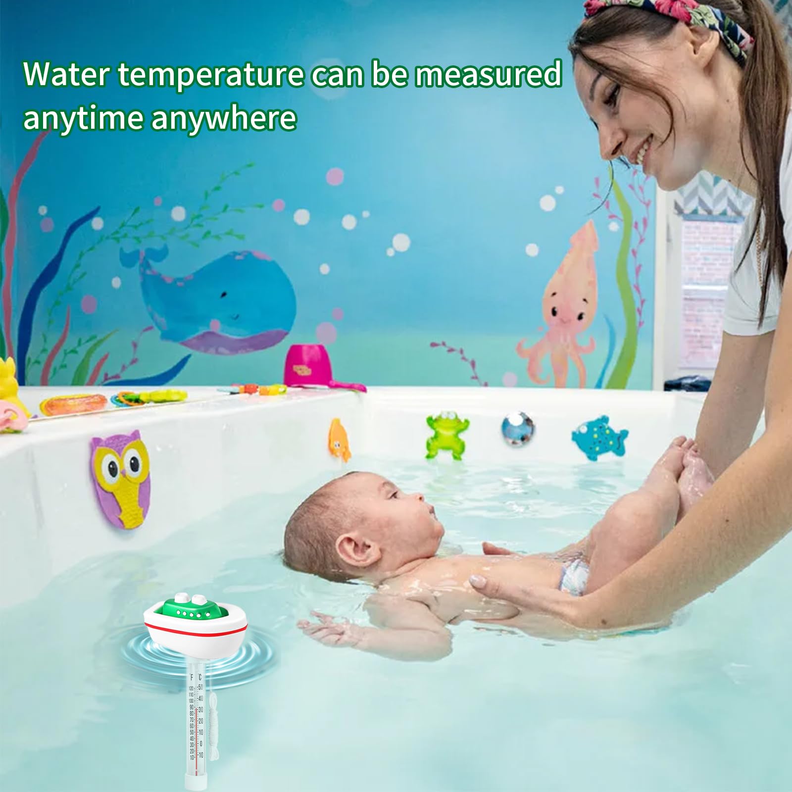 Termometro Galleggiante Per Bagnetto Neonati – Adatto Per Vasca E Piscina, Carino Giocattolo Galleggiante, Colore Blu