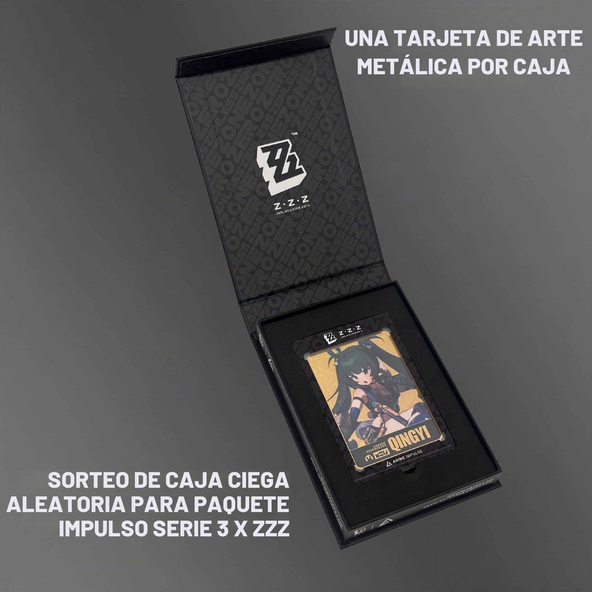 ZENLESS Zone Zero Impulse Packs x ZZZ Metal Art Cards Collection Series 3, tarjetas coleccionables de metal coleccionables, 4.25 x 3 pulgadas, caja ciega sellada al azar, 1 tarjeta de arte de metal