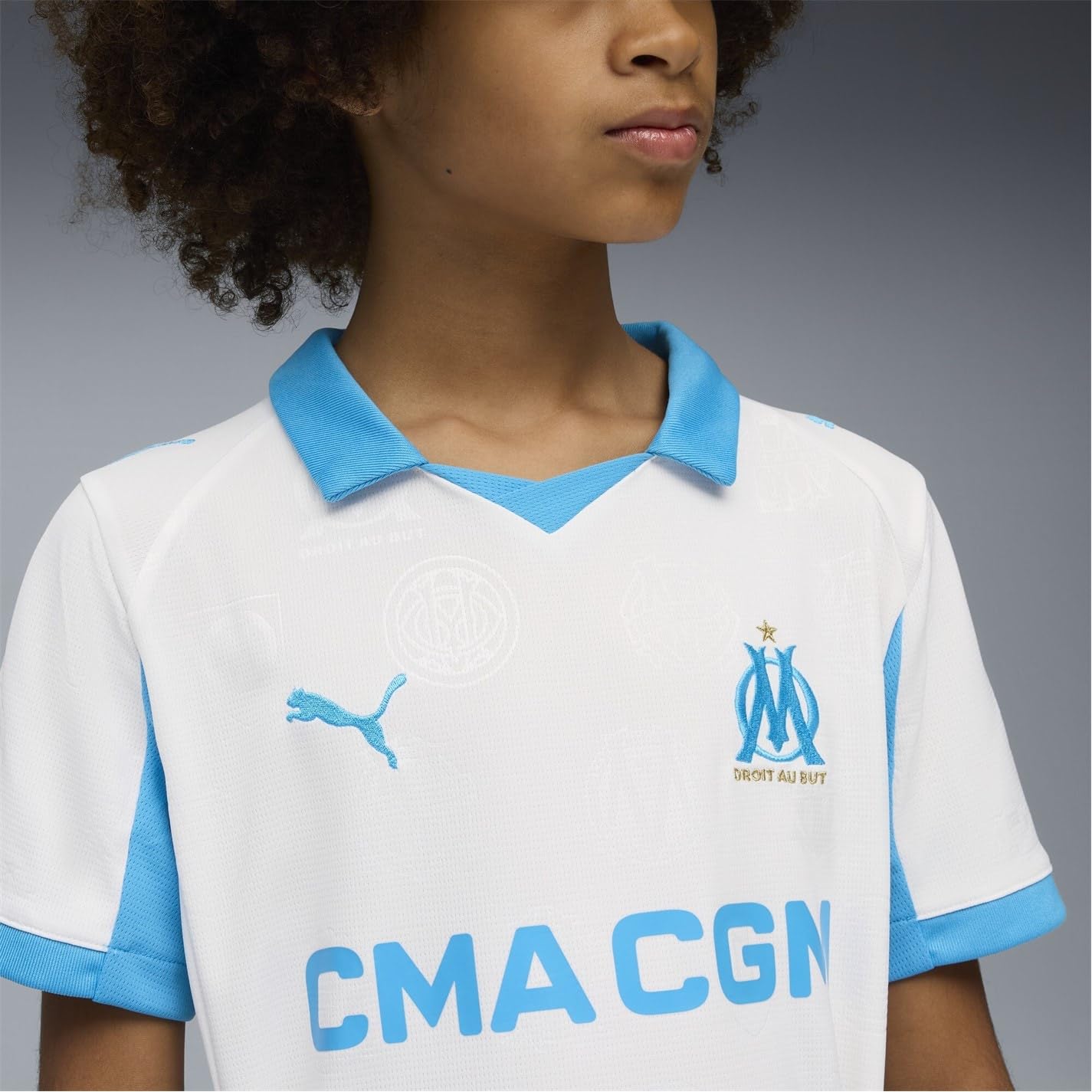 PUMA Olympique Marsiglia Replica Maglia Home Kids Bianco Bambini