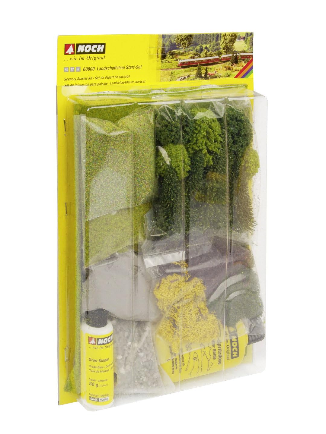 NOCH® Landschaftsbau Start-Set, Landschaftsbau Set für Modellbau Einsteiger, geeignet für H0, TT und N Spurweiten