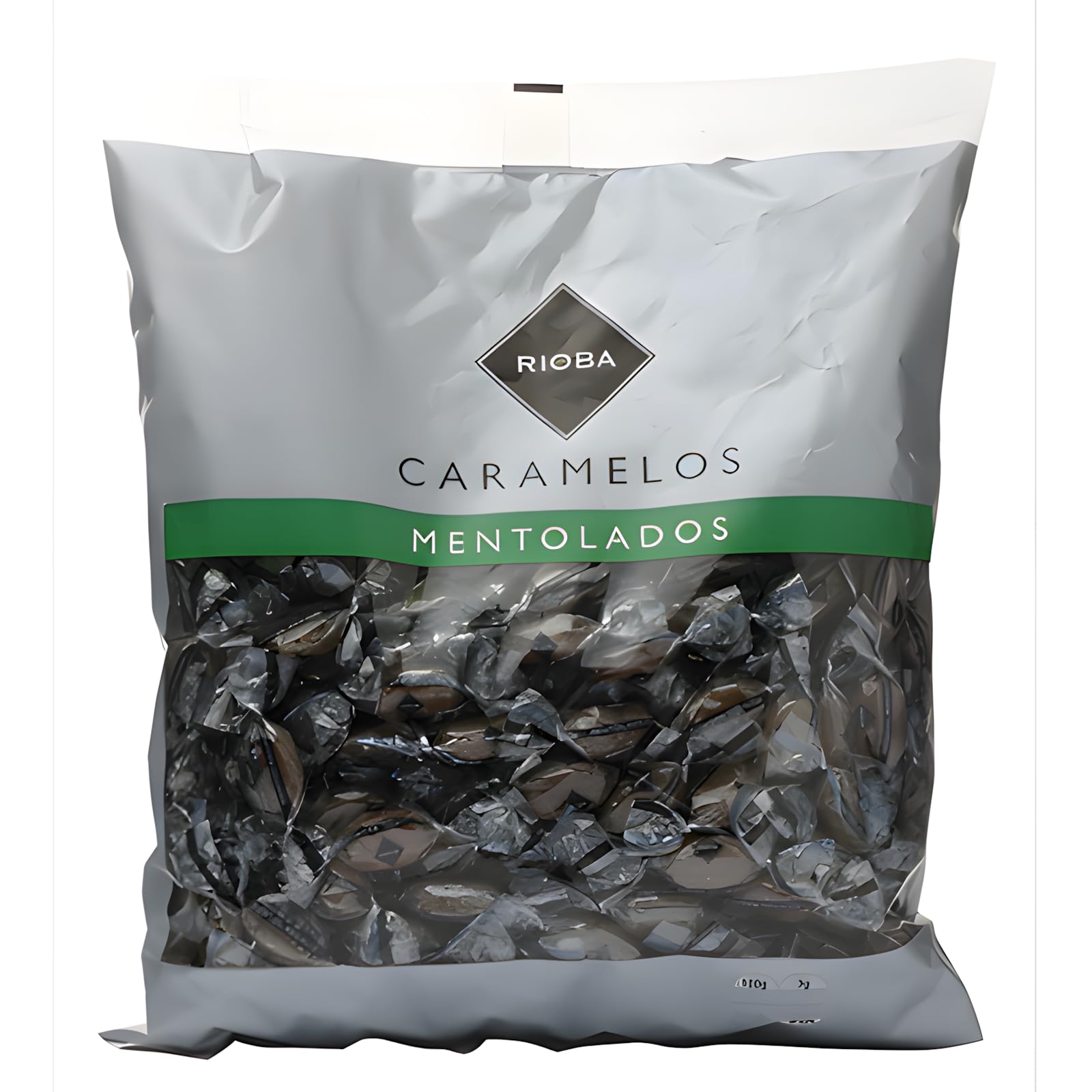 Rioba Surtido de Caramelos - Caramelos Mentol-Regaliz, Ideal para Recepción, Oficinas y Hosteleria, Bolsa de 1 kg (3 BOLSAS 1 Kg., MENTOL REGALIZ)