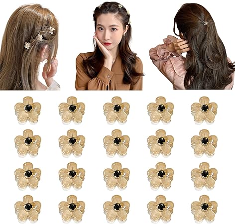 Amazon Co Jp Allmira ヘアクリップ ミニ 個セット 花 ヘア クリップ 小さめ バンスクリップ かみどめ クリップ 可愛い 小 髪留め クリップ ヘアピン 小さいサイズ 大人 可愛い へあくりっぷ Hair Clip ヘアアクセサリー ビューティー
