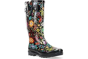 Printed Tall Waterproof Rain  Boot for Women in US Women's Size 7