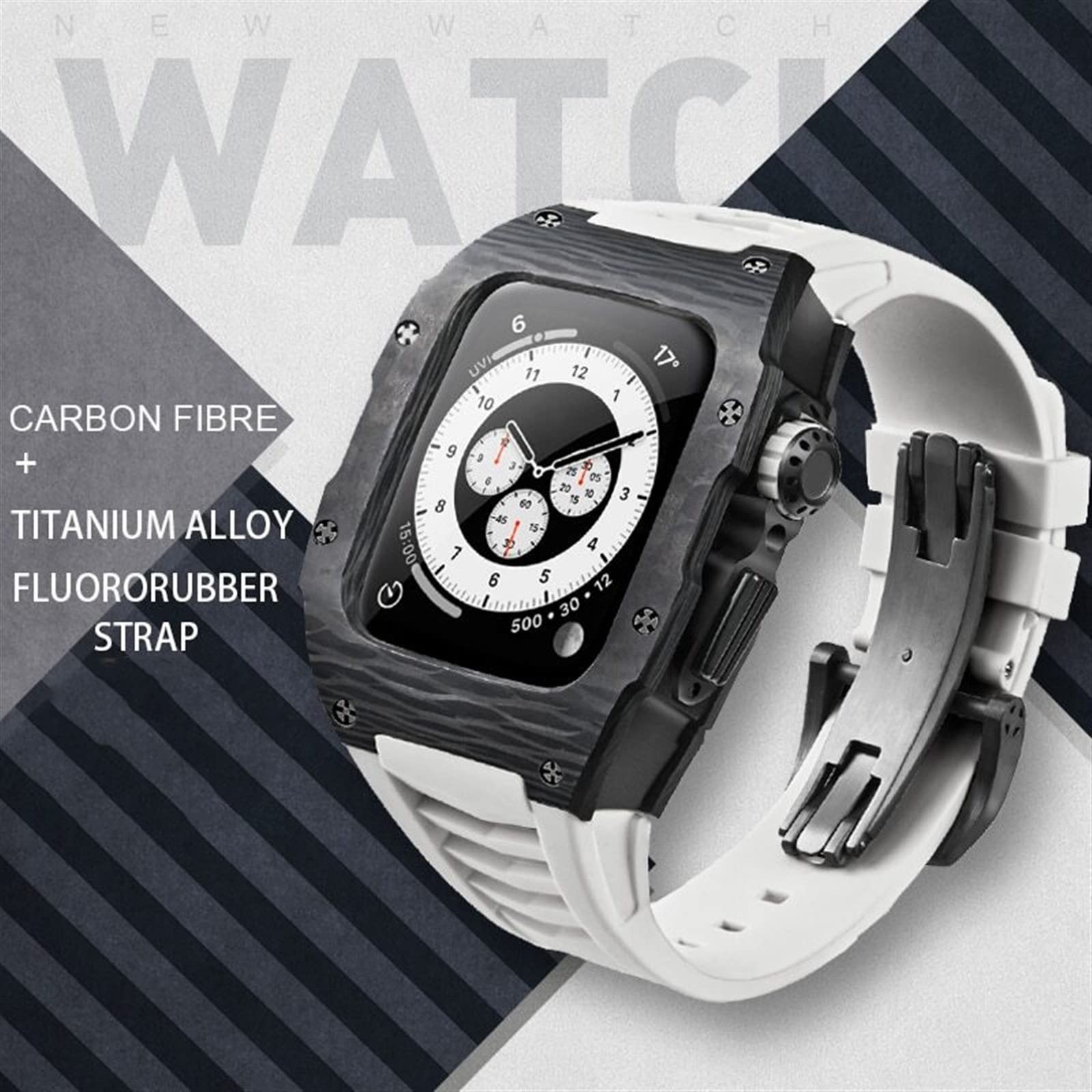 AppleWatch 44mm/45mm チタニウム合金 カーボンファイバー AppleWatch 44mm/45mm チタニウム合金 カーボンファイバー