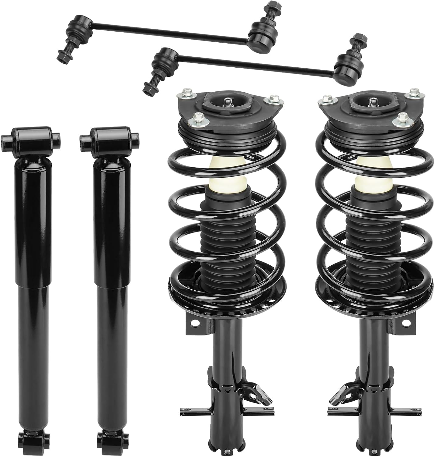 Front and Rear Coil Spring Strut and Sway Bar Links Fit for Nissan for Sentra 2007