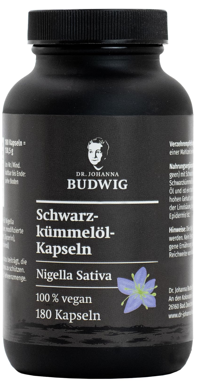 Dr. Budwig Schwarzkümmelöl Kapseln 180 Stück