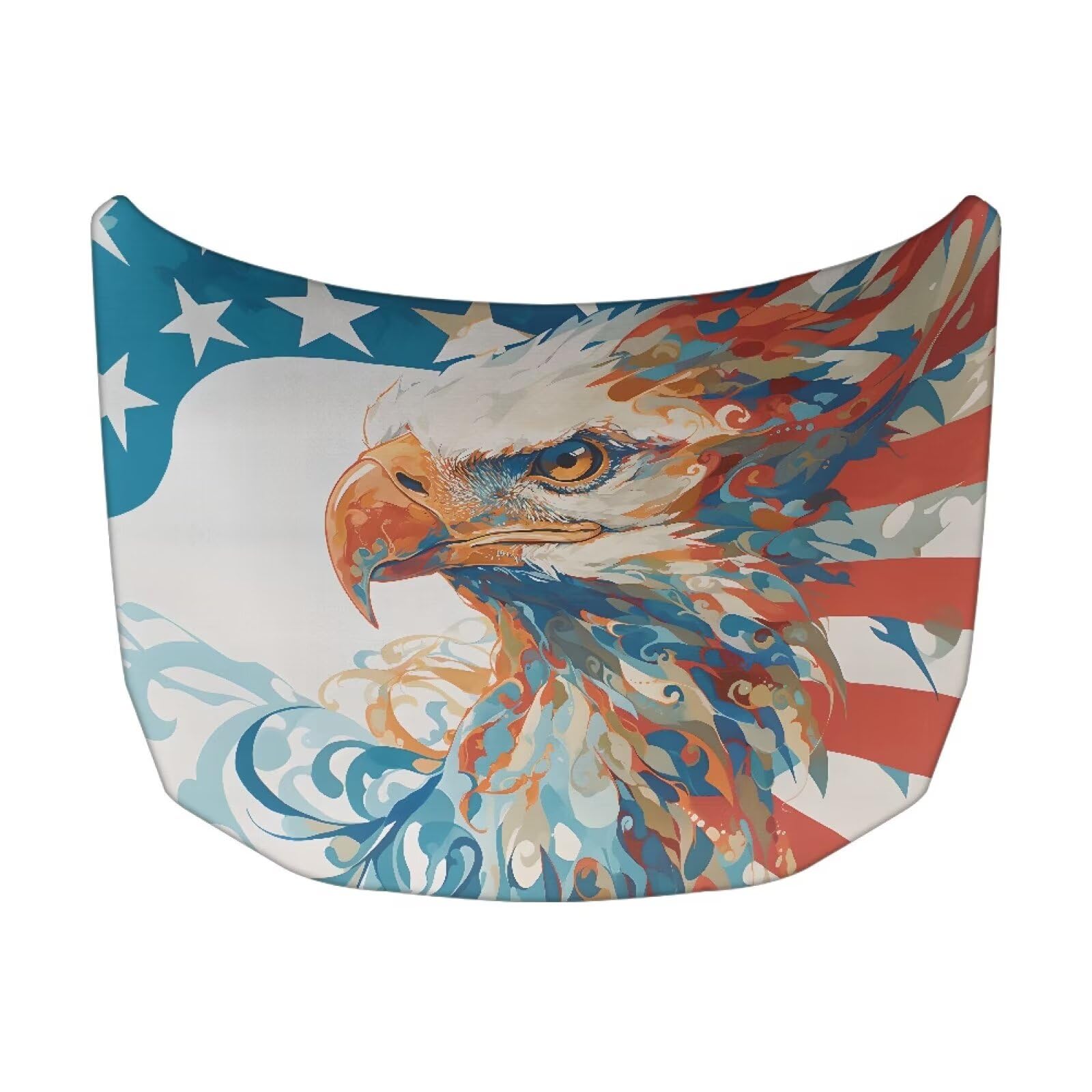 USA Flag Bald Eagle Car Hood Cover Protector Car Hood Wraps Auto Patriotic Decorations Automotive Exterior Accessories for Most SUVs Sedans Trucks Jeep