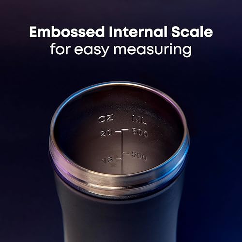 Miniatura 4 de Smartshake Vaso mezclador aislado de acero inoxidable para mezclas de proteínas, batidos y preentrenamiento, botella de agua de doble pared aislada