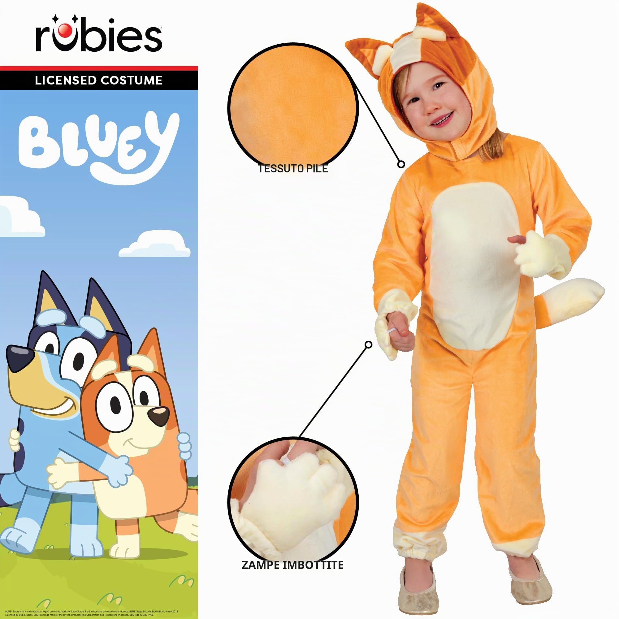 Rubies Official Bluey Bingo Child Costume, Kids Fancy Dress, Size 3-4