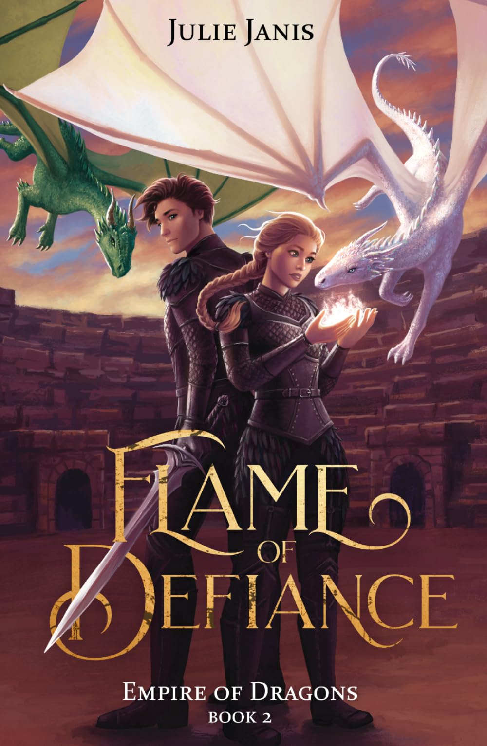 Flame of Defiance: A YA Dragon Rider Fantasy with a Girl in Disguise, a Forbidden Dragon Bond, and a Kingdom on the Edge of Rebellion (Empire of Dragons)