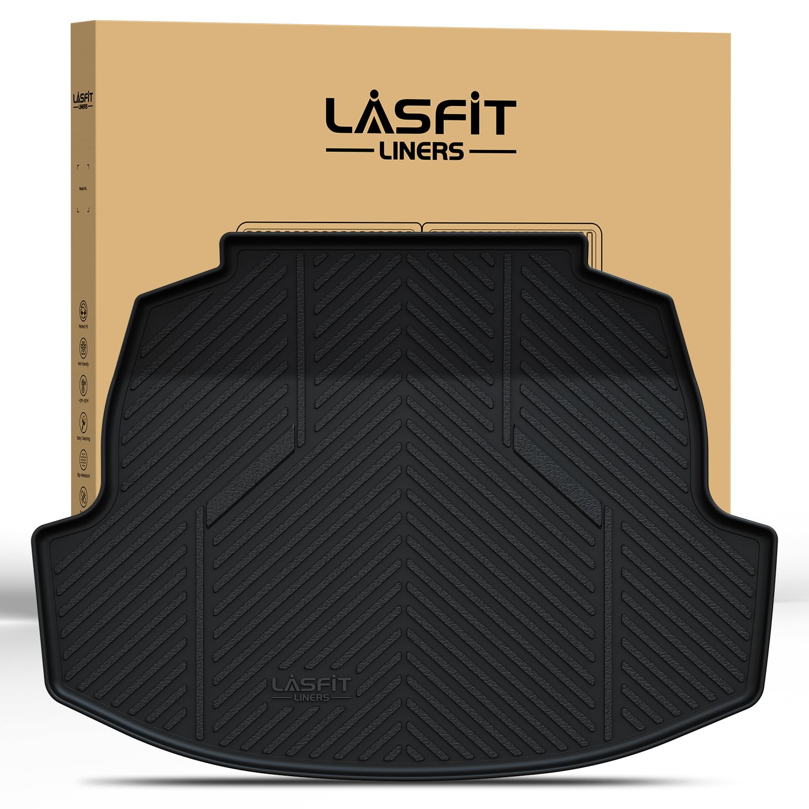 LASFIT Trunk Mat for 2020-2027 Toyota Corolla Sedan LE/SE/XLE/Hybrid