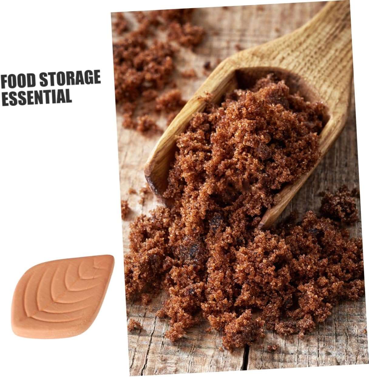 ULTECHNOVO 5pcs Softener Terracotta Storage Container Leaf Design Airtight Moisture Absorber for Brown