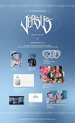 Miniatura 4 de VIVIZ Versus 4 Contenido del mini álbum+tarjeta fotográfica+pegatina+seguimiento sellado (juego completo (Fake+Fate+EUNHA+SINB+UMJI))