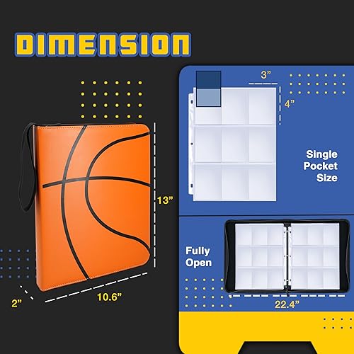 Miniatura 4 de CLOVERCAT Carpeta impermeable de 9 bolsillos para tarjetas, soporte para exhibición de álbumes de intercambio, expandible, 720 álbumes de bolsillo