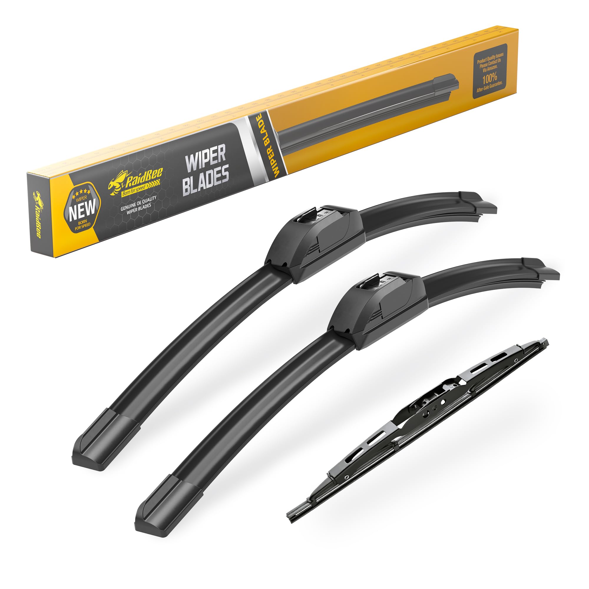 Raidbee® 21"+20" Windshield Wiper Blades with 10" Rear Wiper Blade Automotive Replacement Set for Honda CRV CR-V 2002 2003 2004 2005 2006 – Genuine