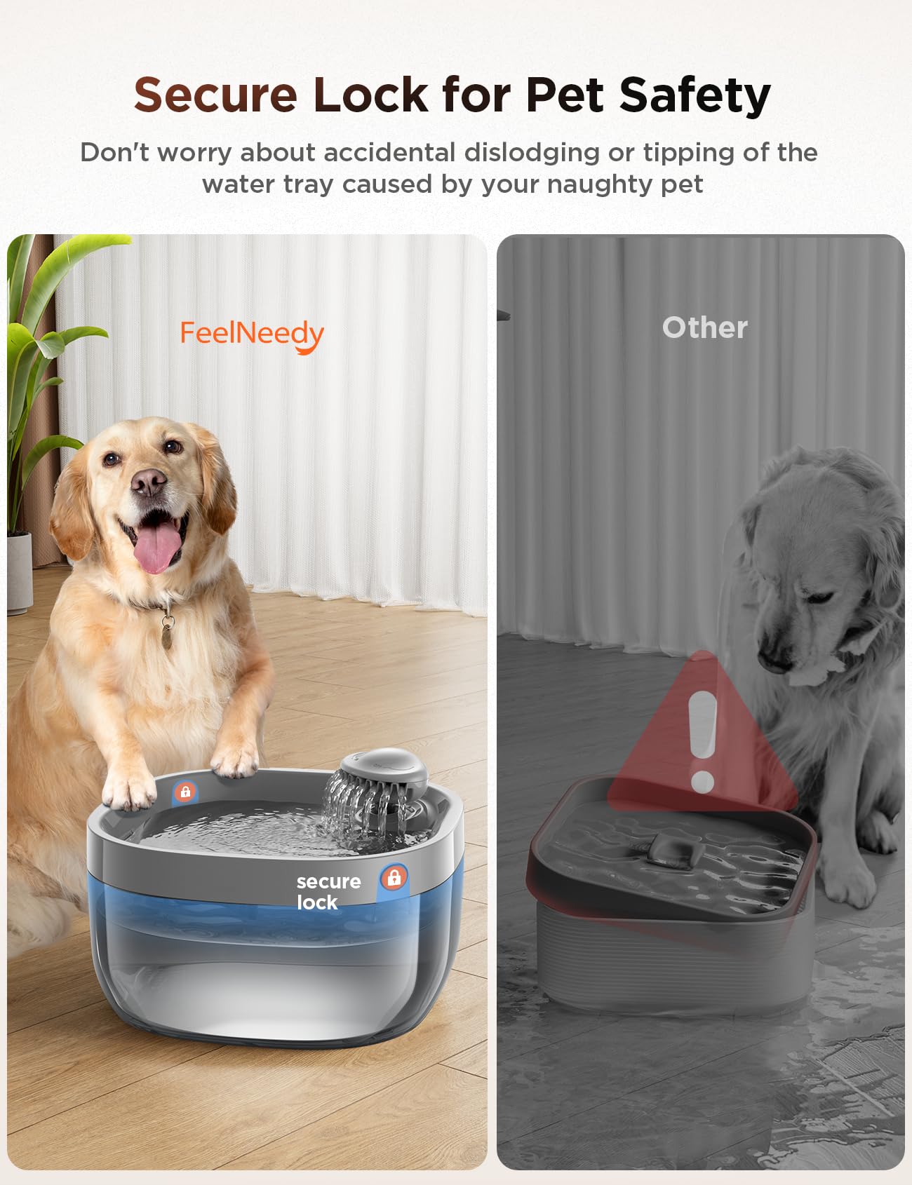 FEELNEEDY Fontanella per Cani e Gatti 7L/1.8Gal/230oz, Fontana d'Acqua Fresca con Serbatoio Visivo Senza BPA Distributore con Sistema di Filtrazione a 3 Strati e Pompa Silenziosa