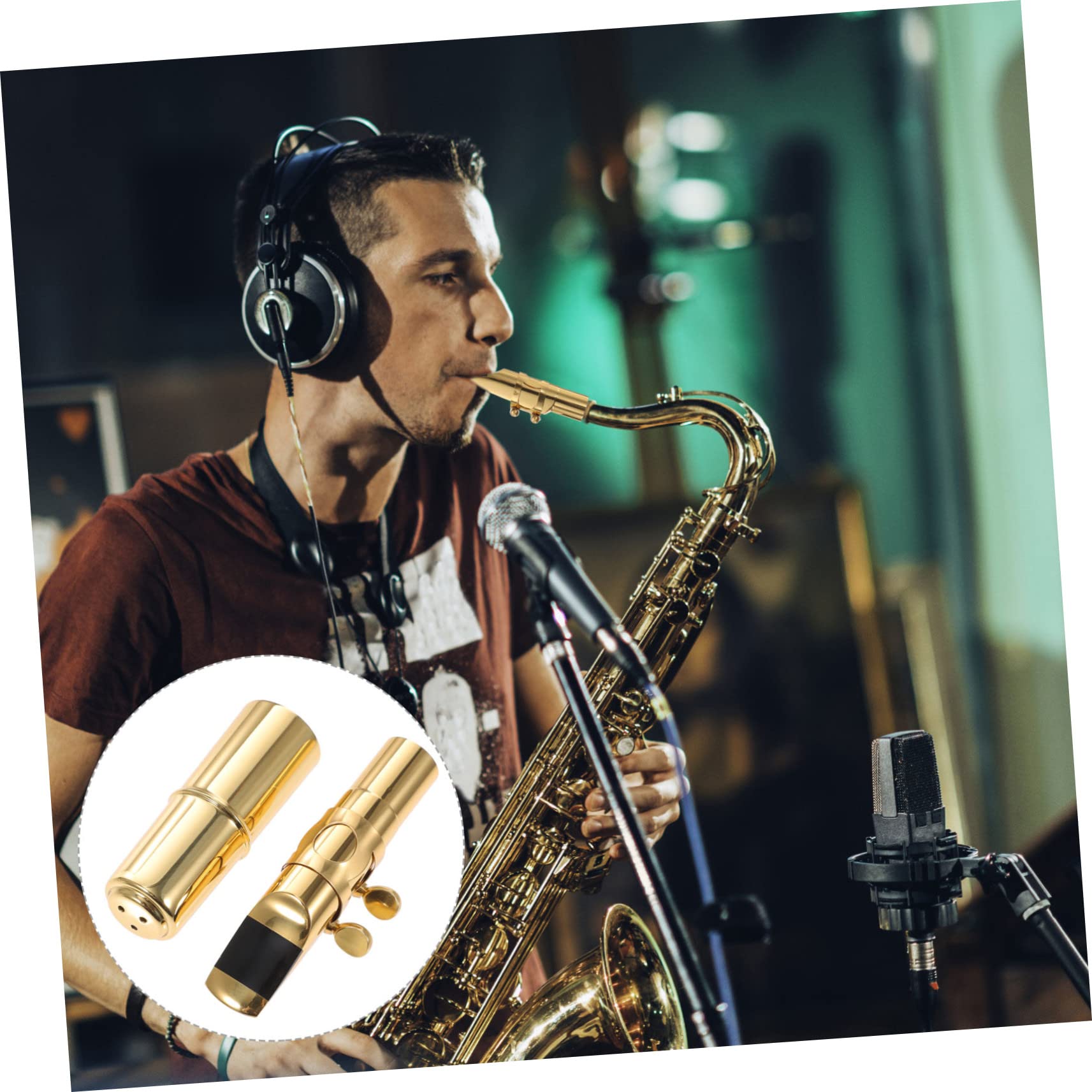 BESTonZON Saksofonowy Altowy Cap Instrument Muzyczny Dostaw Sax Metalowy Sax Instrument Dostarcza Akcesoria Do Saksofonu Altowego Zestaw