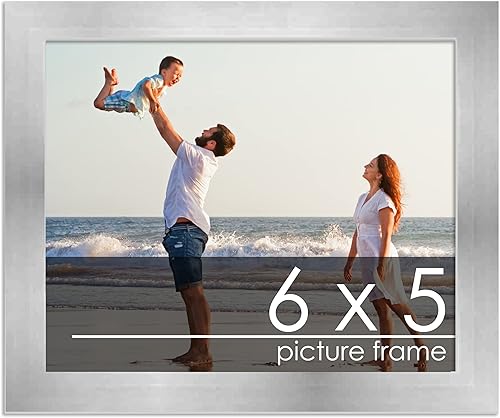 Miniatura 207 de Marco de 28 x 36 pulgadas de madera de peltre plateado con plexiglás acrílico UV, parte trasera de tablero de espuma y accesorios incluidos