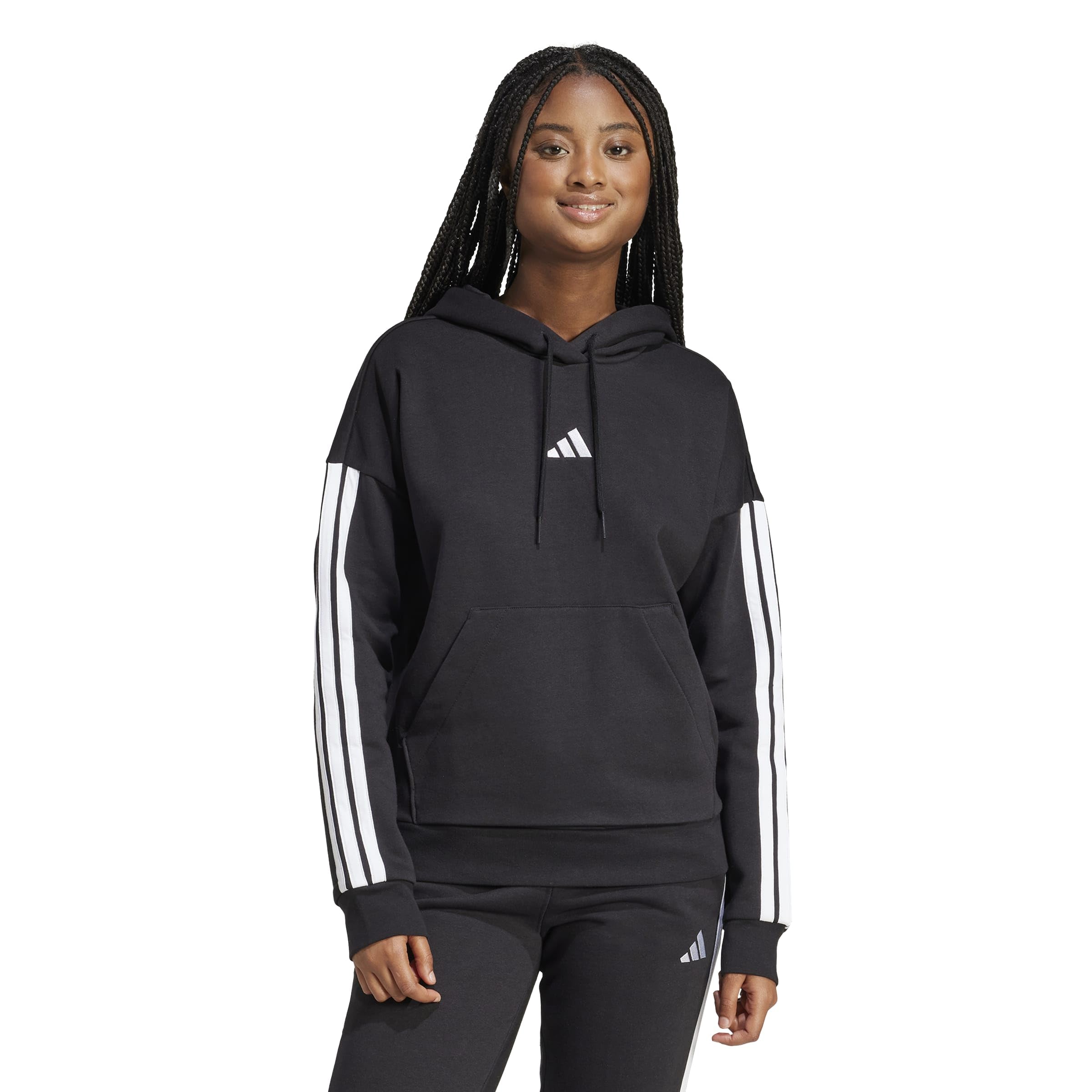 adidas Donna Essentials 3-Stripes Fleece Hoodie