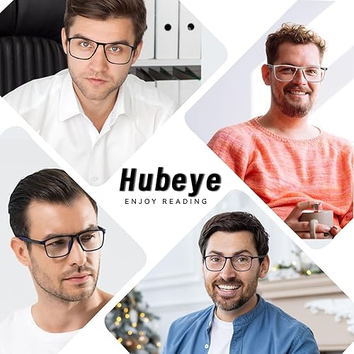 Miniatura 2 de Hubeye 5 pares TR90 de gafas de lectura deportivas para hombres y mujeres ultraligeros flexibles anti-luz azul lectores +2.0