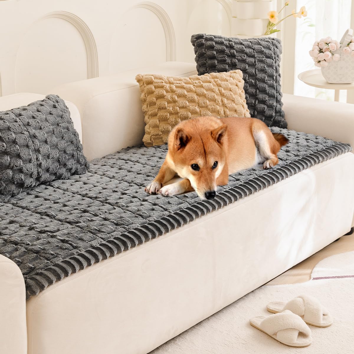 Amazon.com: Gumfolk Plush Pet Sofa Covers for Dogs Washable Couch