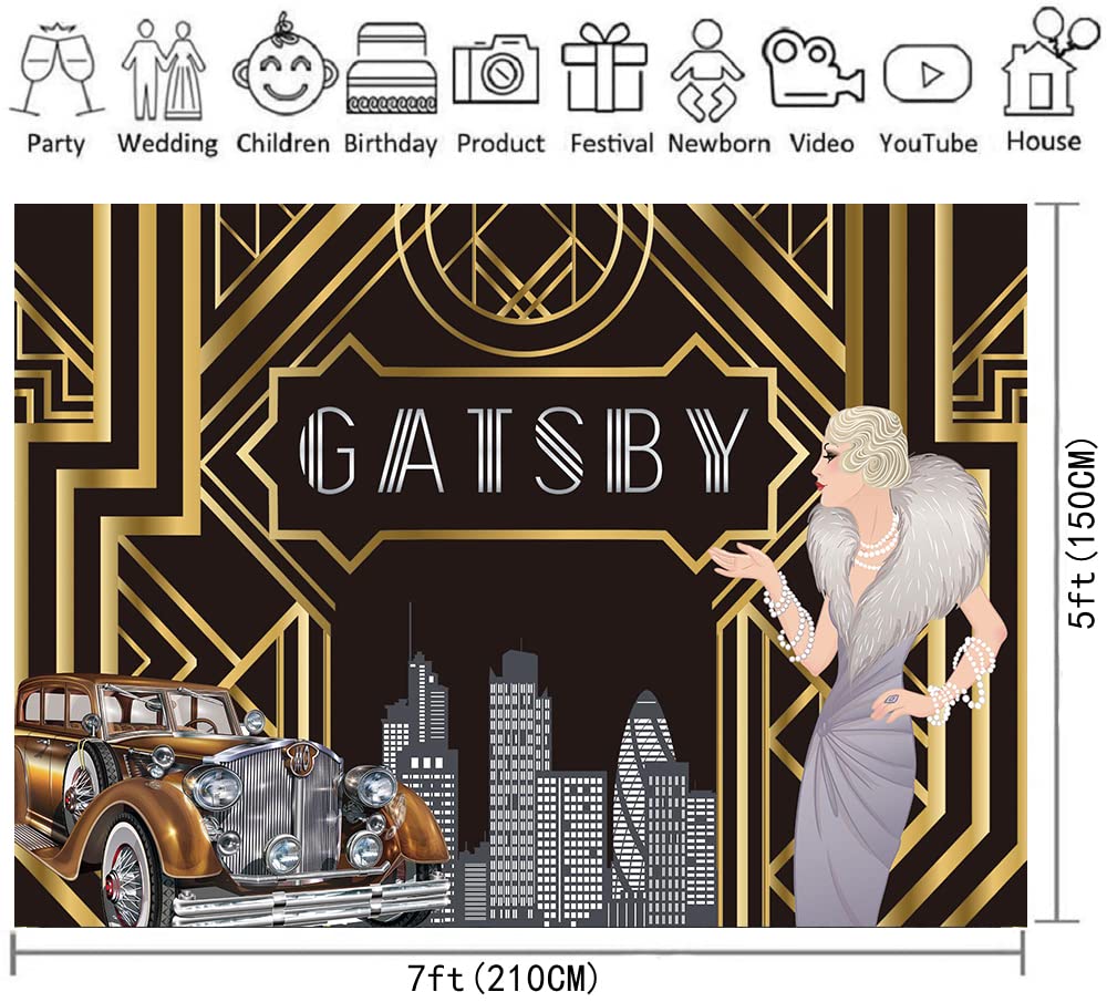 Sfondo Fotografico The Great Gatsby – Tema Anni '20, Stile Retrò 3x2 M, Per Matrimoni E Compleanni