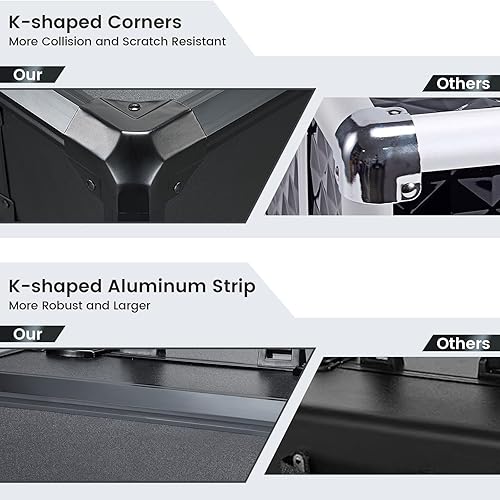 Miniatura 5 de FRENESSA Estuche de maquillaje con ruedas 5 en 1 organizador de maquillaje, Negro -