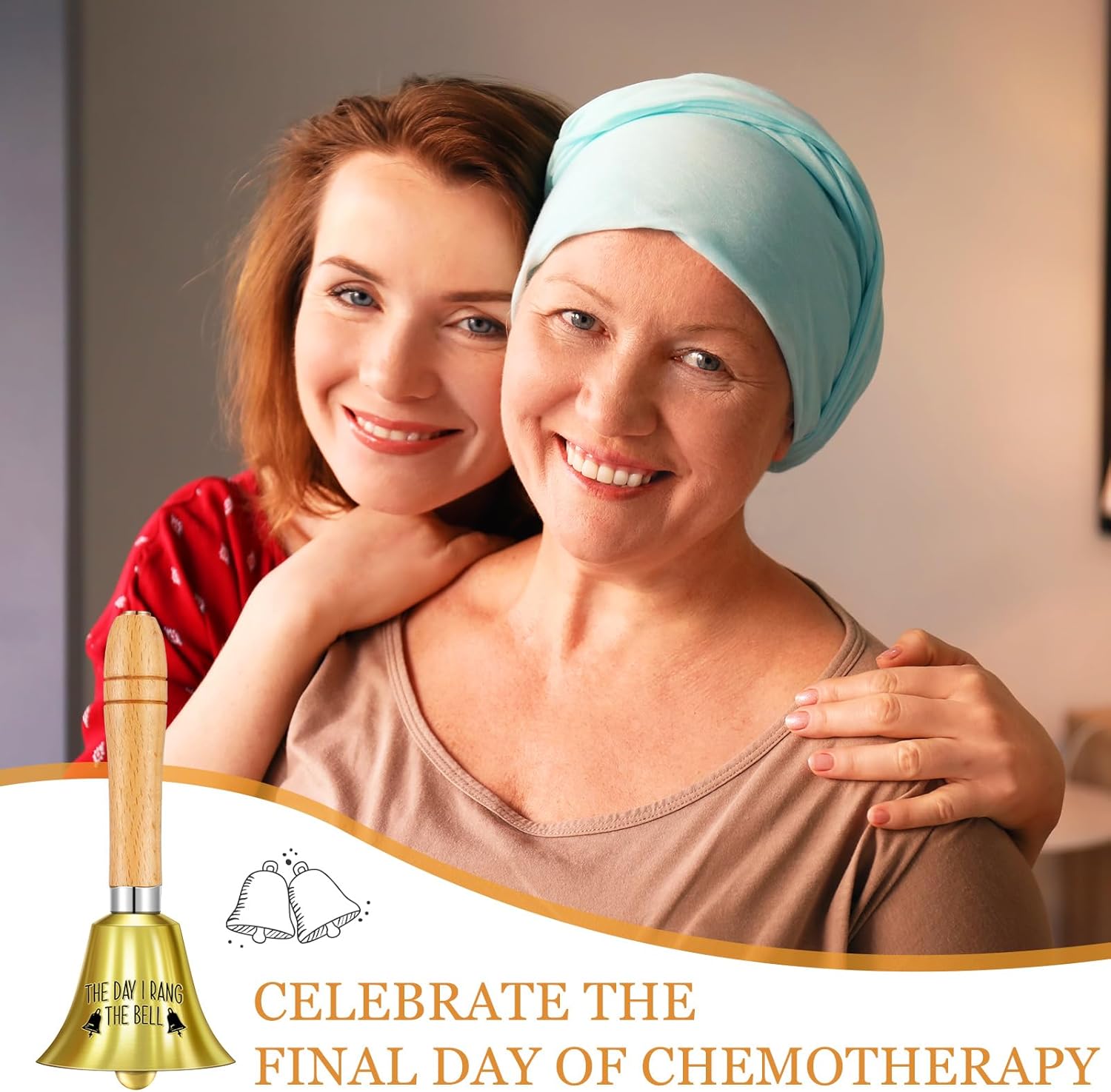 Chunful Cancer Bell Ringing Gift The Day I Rang The Bell Ornament End of Chemo Last Day of Chemo Treatment Gift Chemotherapy Radiotherapy Cancer Survivor Recovery Ornament - Image 4