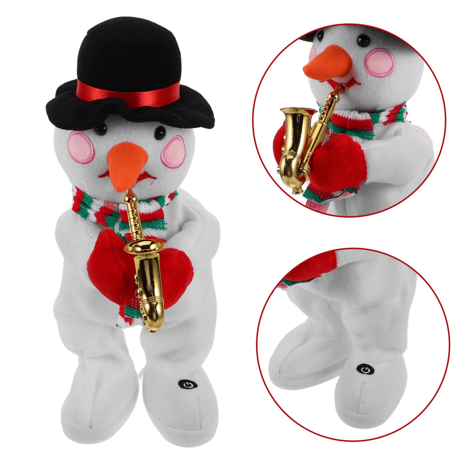 Muñeco de Peluche Eléctrico Navideño con y Movimiento Figura de Muñeco de para Decoración de Hogar Oficina y Tiendas Invierno