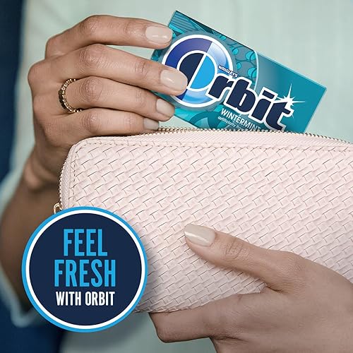 Vista 43 de ORBIT Goma de mascar sin azúcar de menta dulce, 3 paquetes de 14 piezas (42 piezas en total)