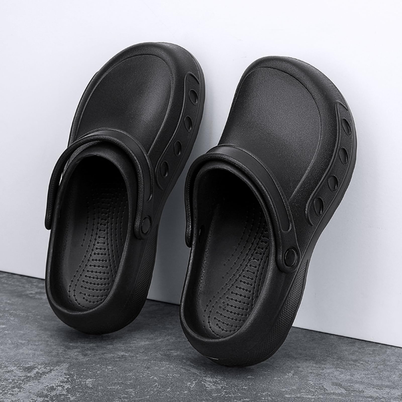 MEIAGDT Sabots de Chef pour Hommes, Chaussures de sécurité antidérapantes, imperméables et résistantes à l'huile, adaptés à la Restauration, Les Soins Infirmiers,