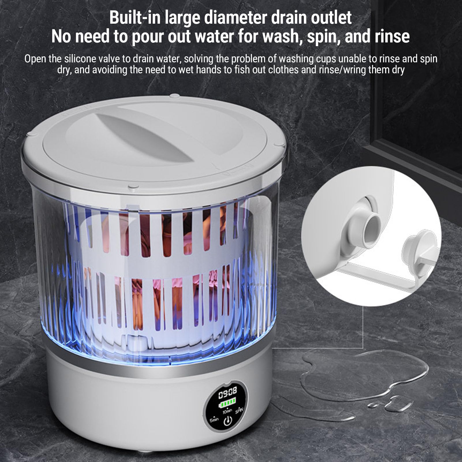 Mini Lavatrice per Biancheria Intima, Cestello Centrifuga