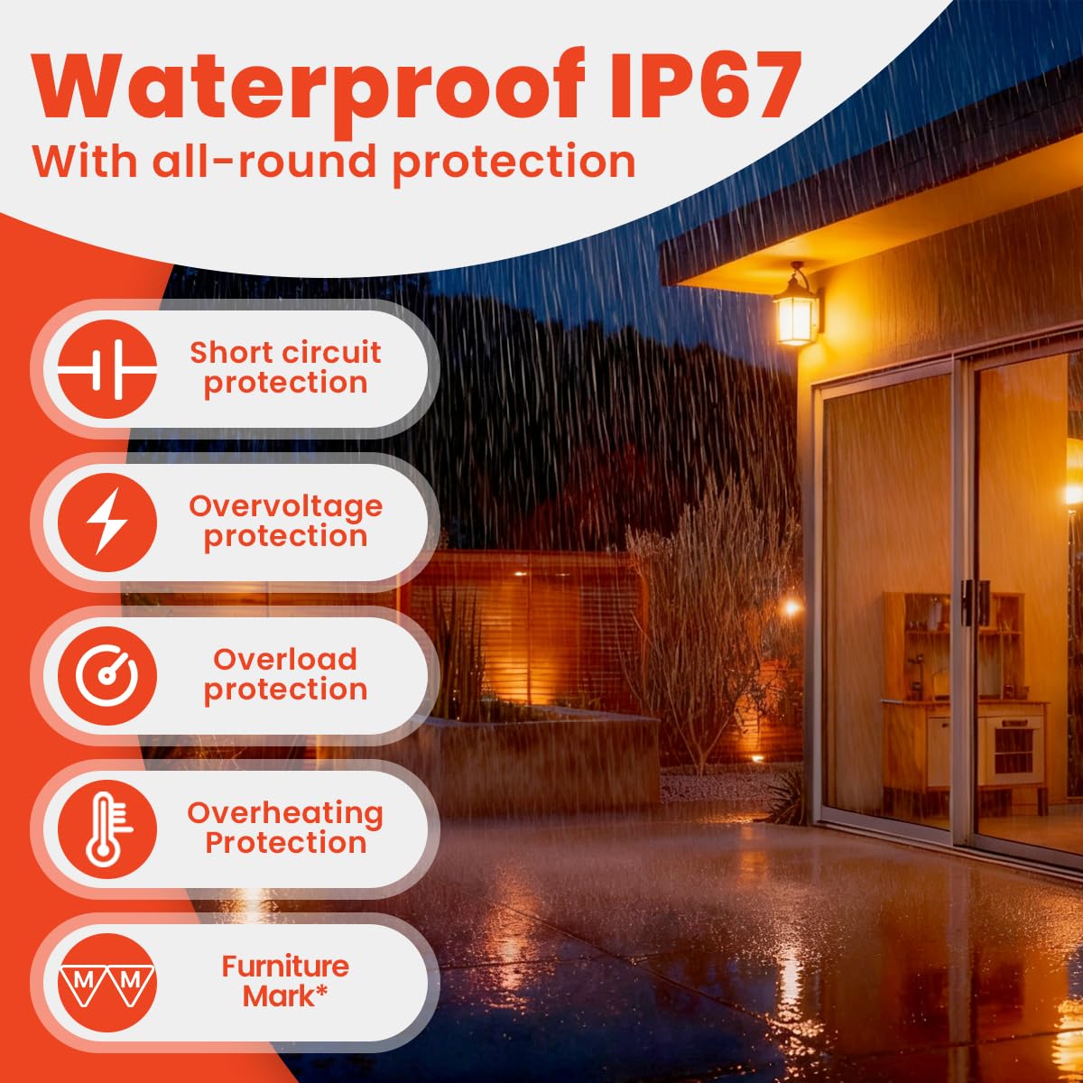 Transformador LED 24V 500W Impermeable IP67 Sin Parpadeo para Tira LED Fuente de Alimentación Driver