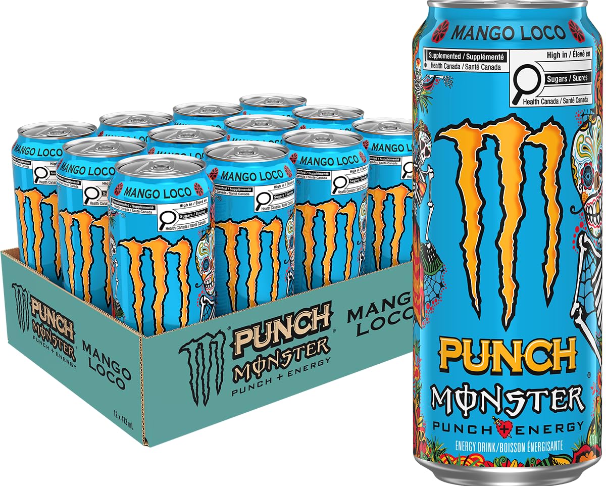 Monster Mango Loco Cans, 473mL, 12 Pack